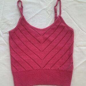 Roxy Hot Pink Sweater Tank Size M